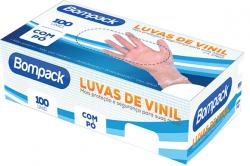 Luva Vinil com pó G (100 unidades) - Bompack