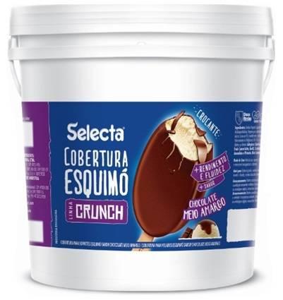 Cobertura Esquimó Crunch Chocolate Meio Amargo (4kg) - Selecta