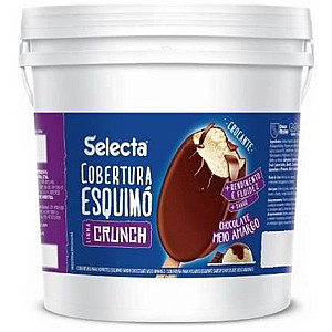 Cobertura Esquimó Crunch Chocolate Meio Amargo (4kg) - Selecta