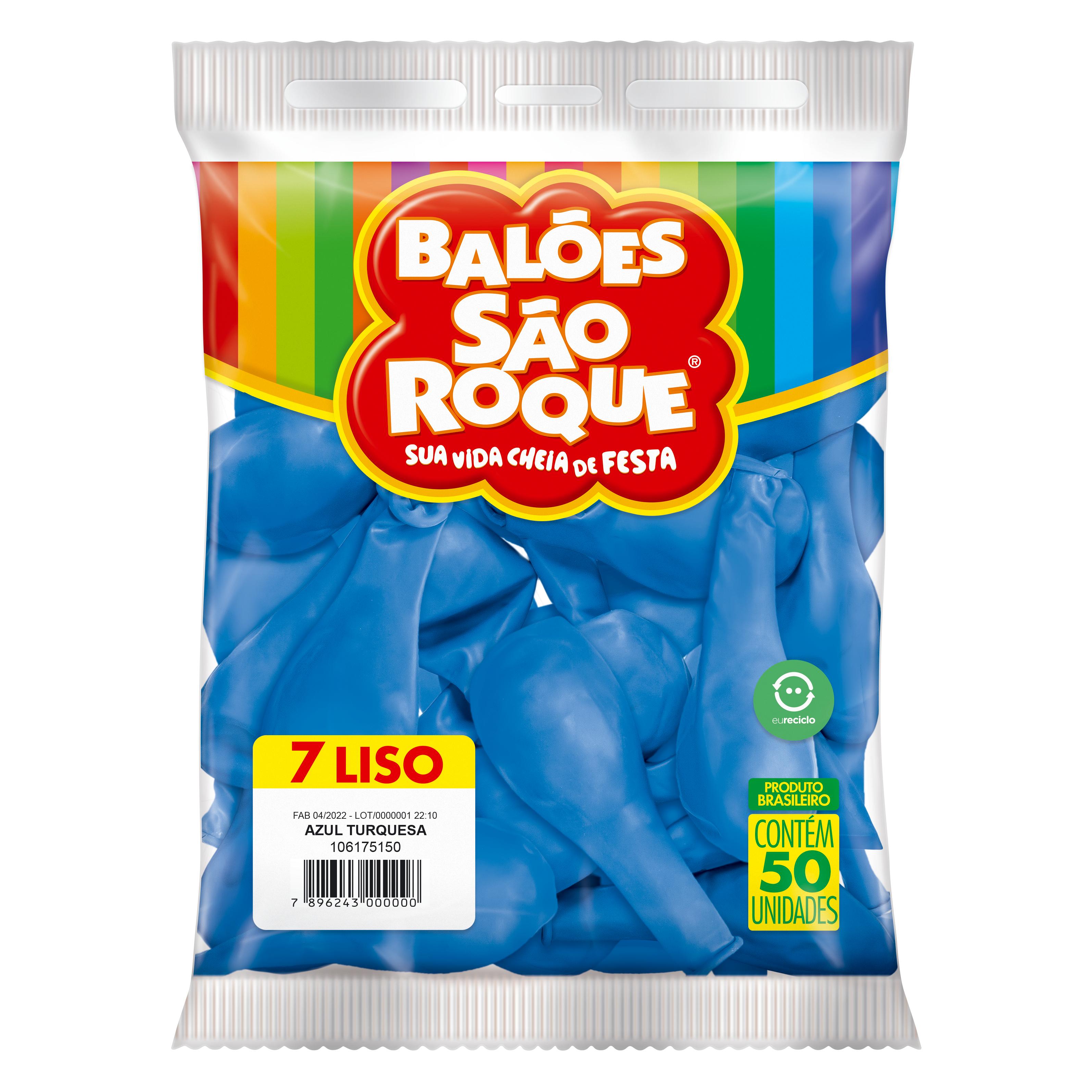 Balão Imperial Nº 7 Azul Turqueza (50 unidades) - São Roque