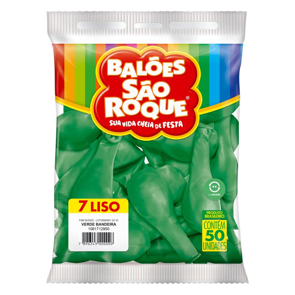 Balão Imperial Nº 7 Verde Bandeira (50 unidades) - São Roque