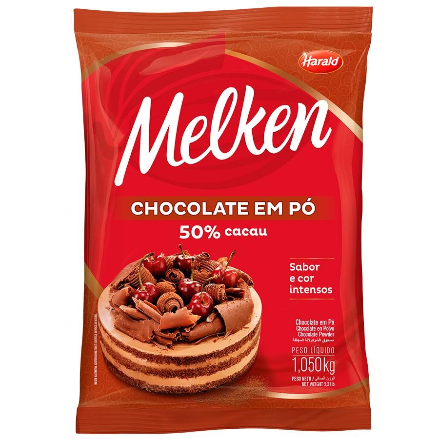 Chocolate em Pó Melken 50% Cacau (1,050kg) - Harald