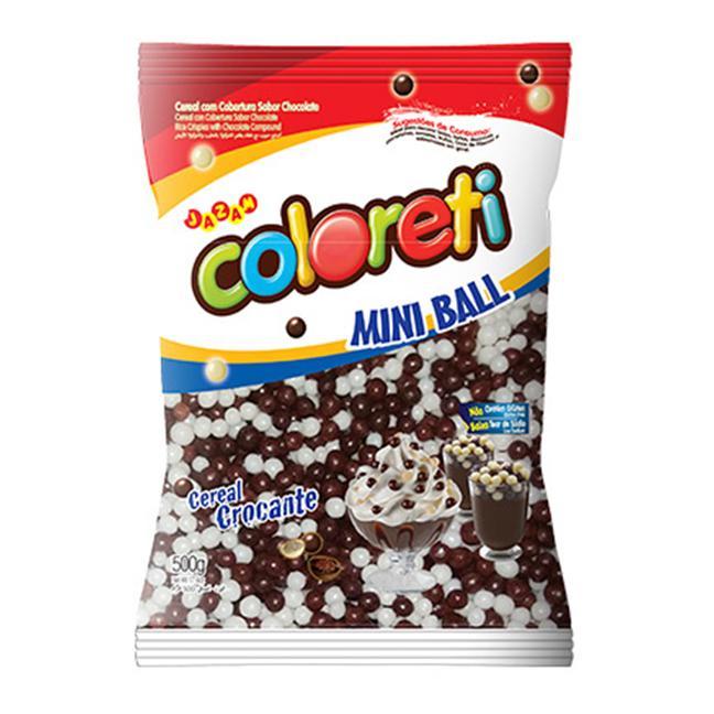 Pastilhas Confeitadas Miniball Ao Leite e Branco Coloreti (500g) - Jazam