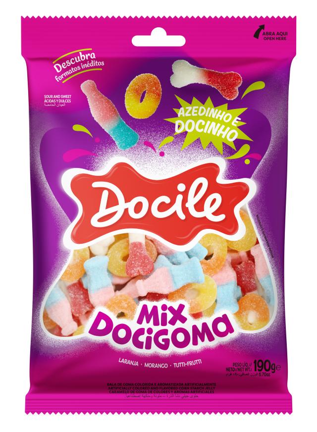 Bala de Goma Mix Azedinhas e Docinhas (600g) - Docile