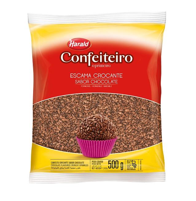 Escama Crocante Confeiteiro Chocolate (500g) - Harald