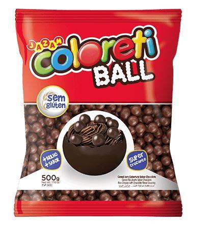 Pastilhas Confeitadas de Chocolate Ball Coloreti (500g) - Jazam