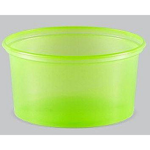 Pote Plástico P-14 300ml Verde com 50 unidades - Copaza