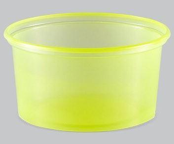Pote Plástico P-14 300ml Amarelo com 50 unidades - Copaza