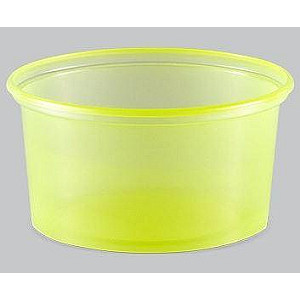 Pote Plástico P-14 300ml Amarelo com 50 unidades - Copaza