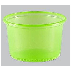 Pote Plástico P-13 200ml Verde com 50 unidades - Copaza