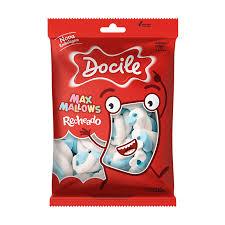 Marshmallow Recheado Twist Azul/branco Morango (220g) - Docile