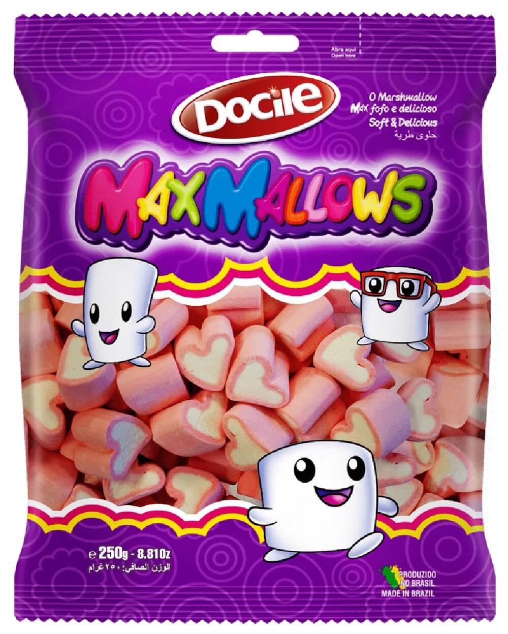 Marshmallow Coração Morango (250gr) - Docile