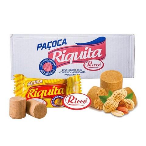 Paçoca Rolha Riquita (100 unidades) - Ricco