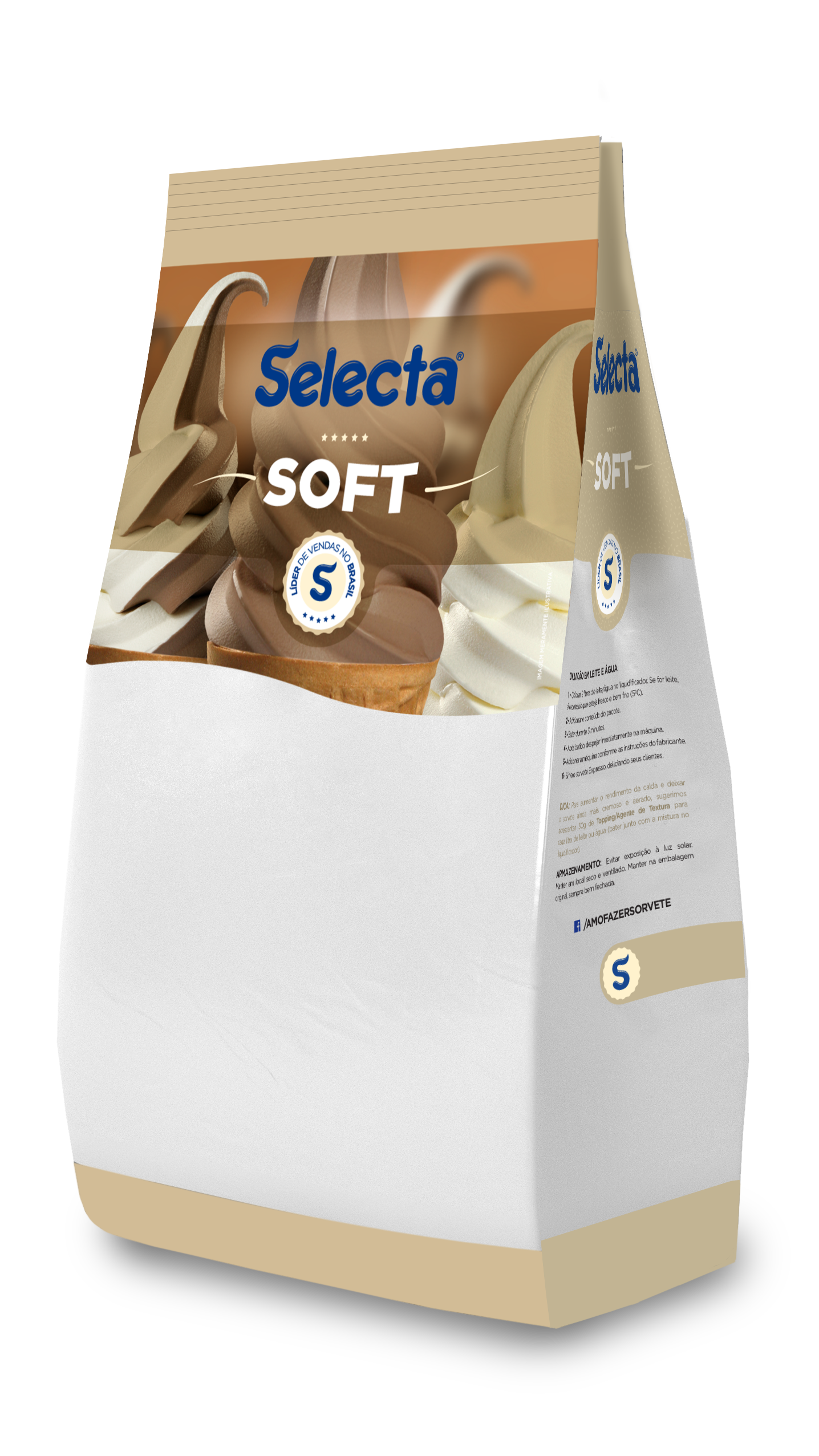 Base Soft Baunilha (800g) - Selecta