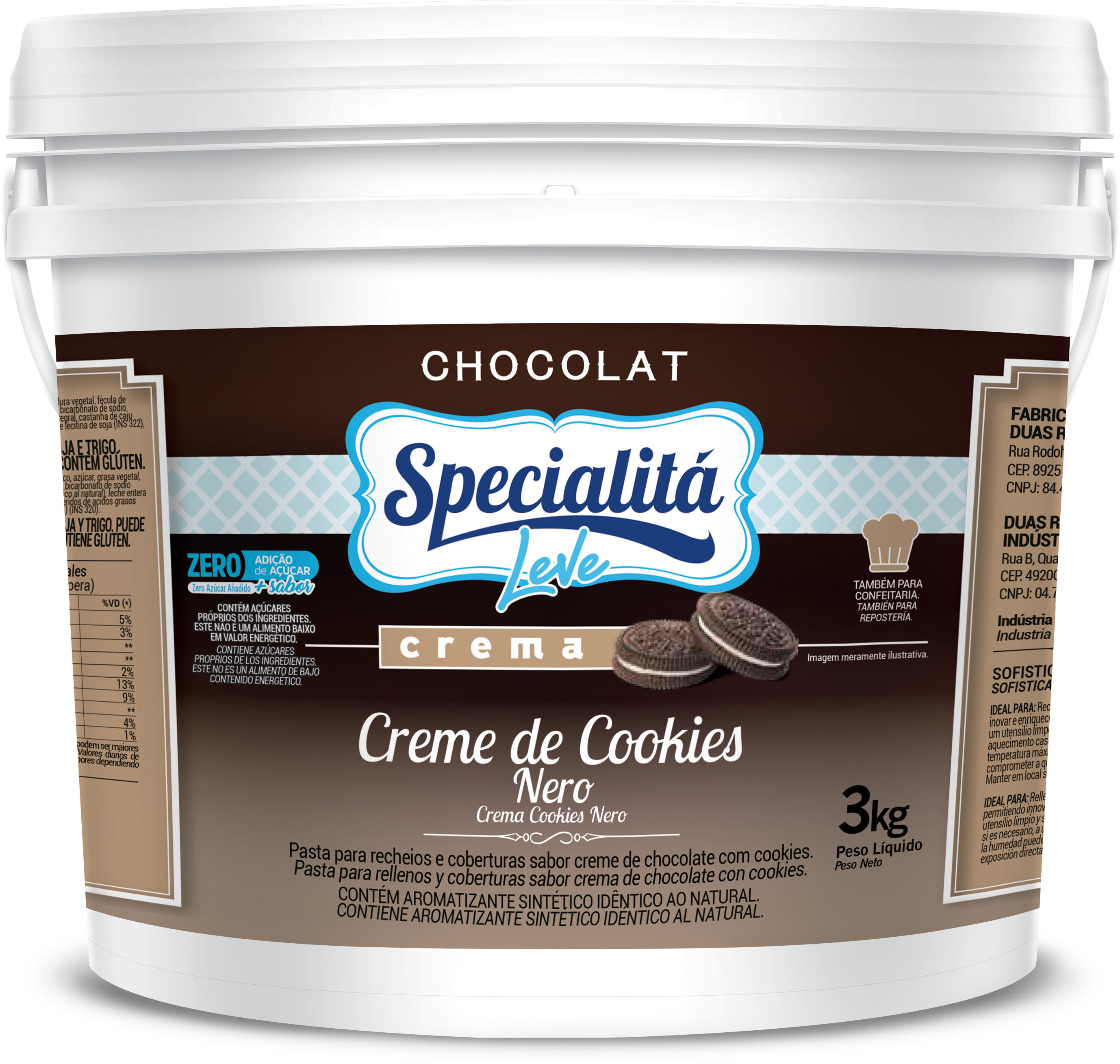 Creme Zero Cookies Nero (3kg) - Selecta Specialitá 