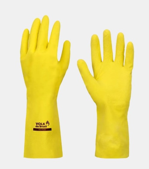 Luva para Limpeza Amarela G - Volk