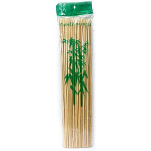 Palito Churrasco Bambu 25cm (50 unidades) - Bompack