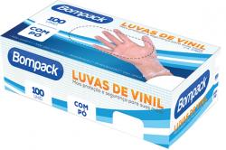 Luva Vinil sem pó P (100 unidades) - Bompack