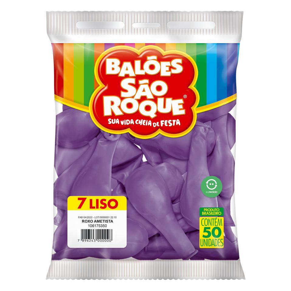 Balão Imperial Nº 7 Roxo Ametista (50 unidades) - São Roque