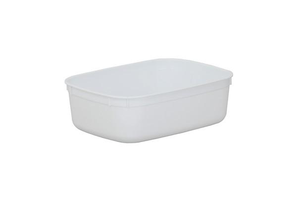 Pote Retangular 1lt sem Lacre Premium Branco (25 unidades) - Prack