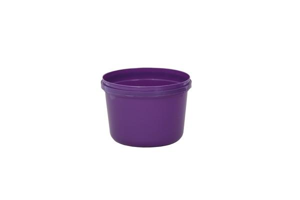 Pote Redondo 0,5lt com Lacre Roxo (50 unidades) - Prack